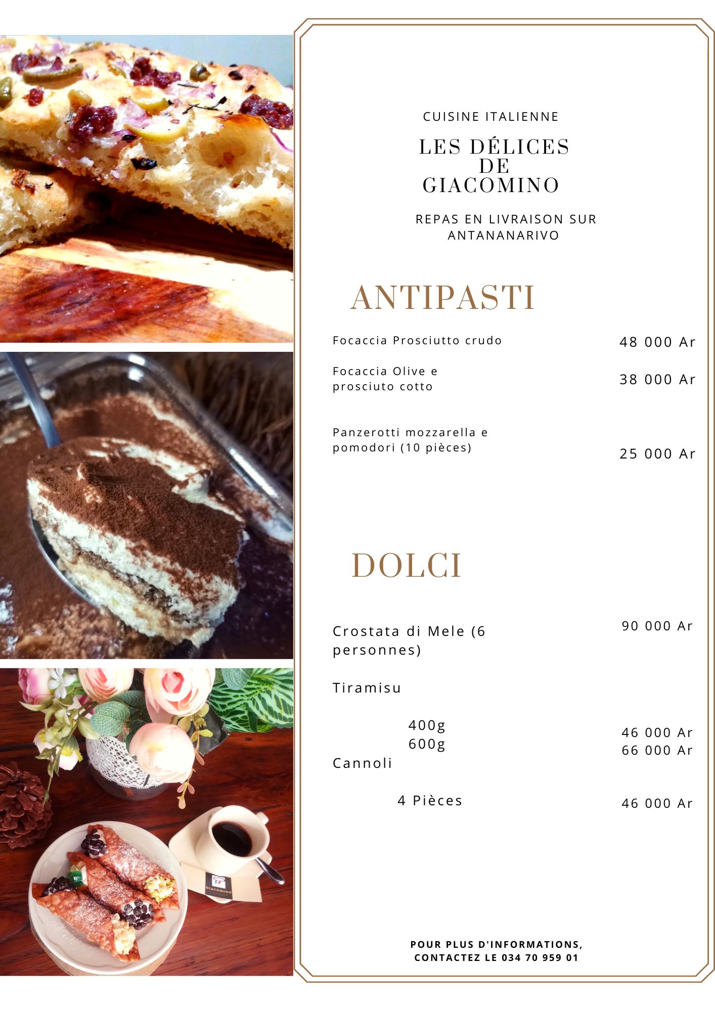 GIACOMINO (commande 3j à l'avance)